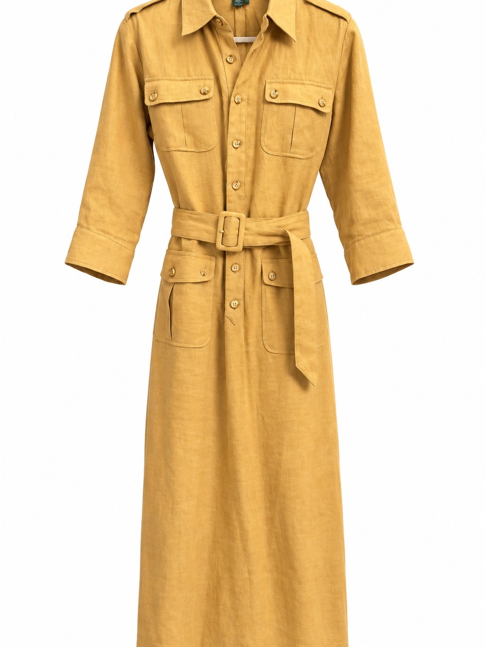 Polo by Ralph Lauren Camel Safari style Shirt-Waist Maxi Dress